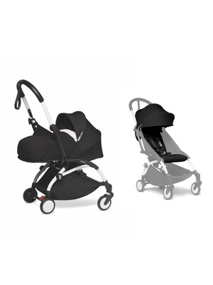 Babyzen YOYO2 Stroller White Frame with White Newborn Pack & FREE 6+ Color Pack